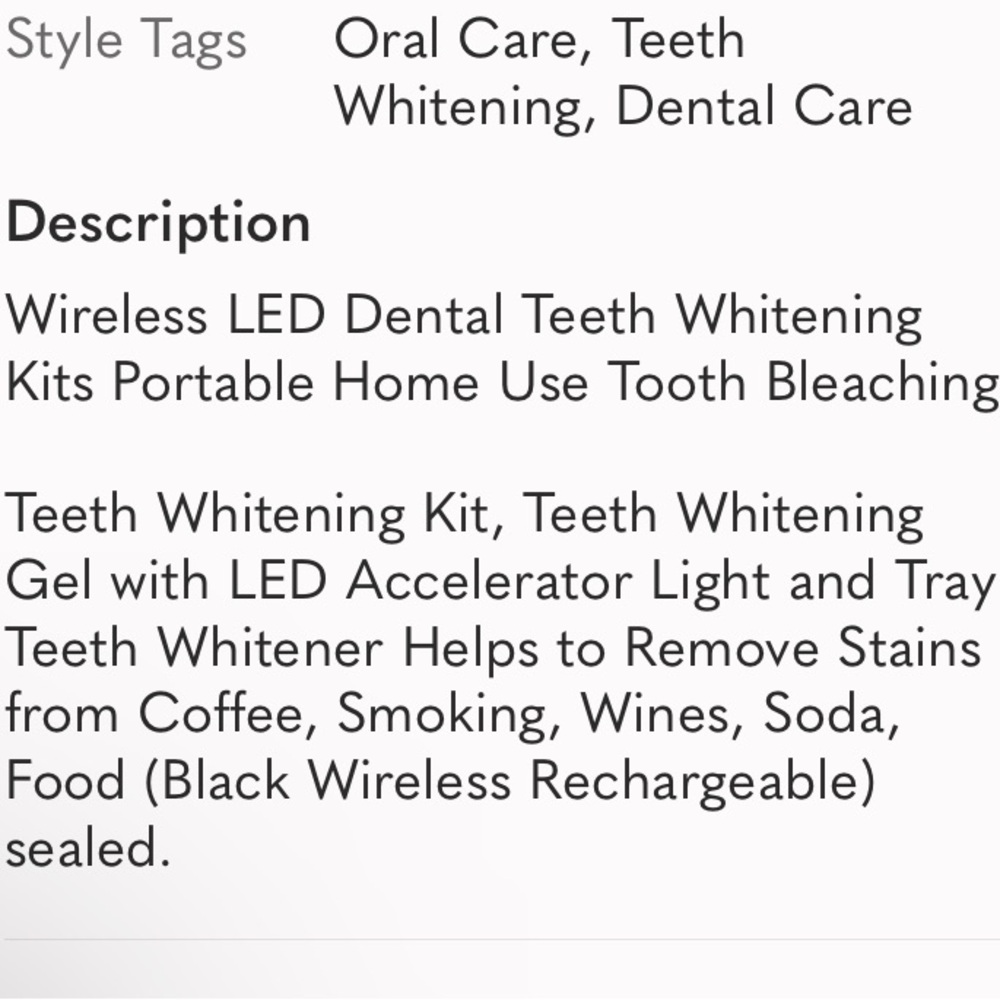 Wireless LED Dental Smilekit Rechargeable Teeth Whitening Kit Home Mouthpiece - Picture 3 of 3